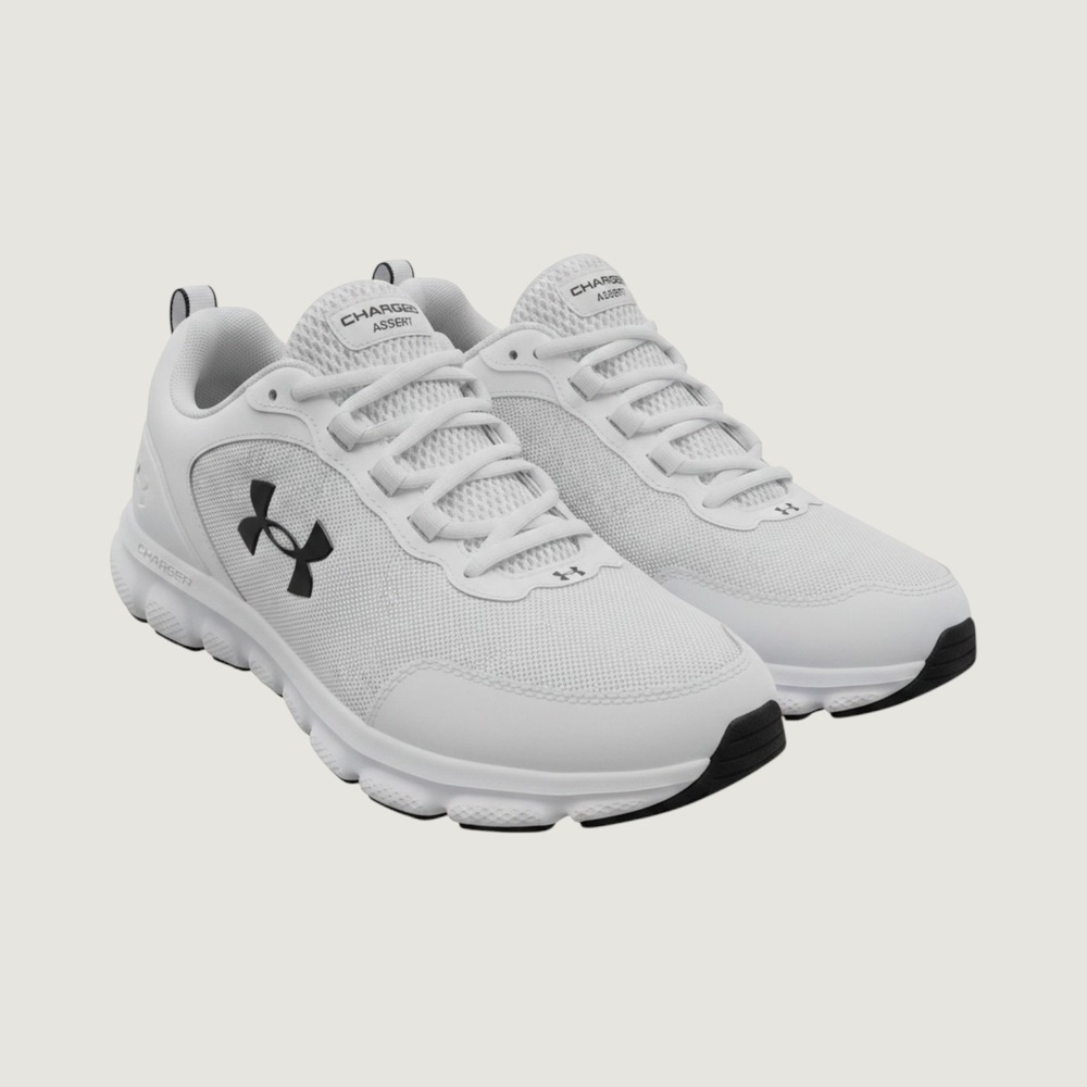 Under Armour Charged Assert 10 White Running Shoes Womens‎ 7 3024862-101